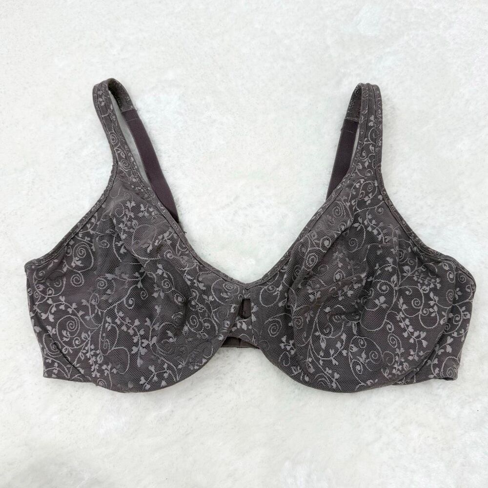 Lilyette Purple Lace Underwire Bra - US Women’s Size 40D